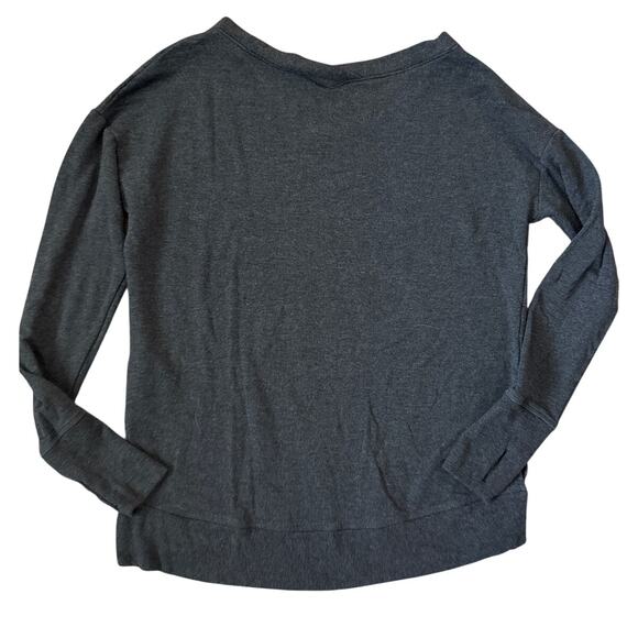 Athleta Coaster Luxe V-Neck Sweatshirt Darkest Gray Size Small - Picture 9 of 12